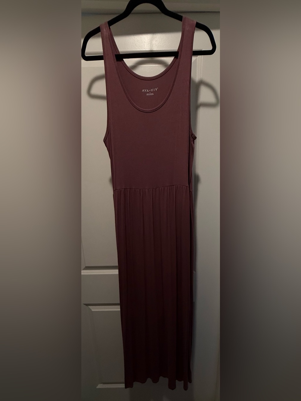 Ava & Viv Sleeveless Mauve Maxi Dress